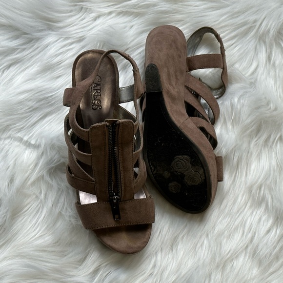 Carlos Santana Nude Wedge Zip Wedge - Picture 5 of 7